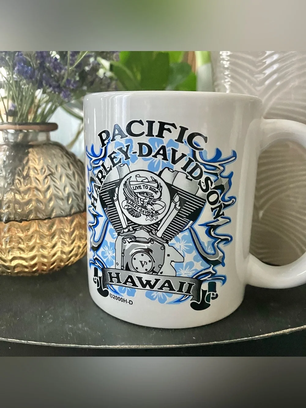 Vintage Harley Davidson Pacific Hawaii mug